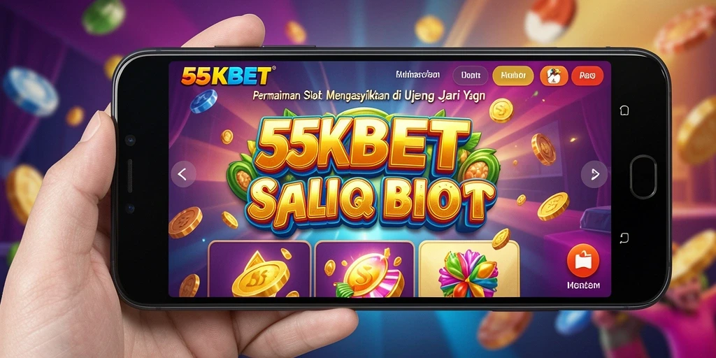 Tampilan menarik dari gameplay 55KBET yang menggambarkan keseruan bermain slot.