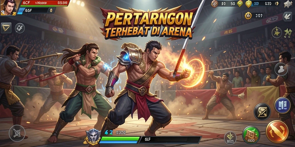 Gameplay Fighting seru dan menegangkan di 6CF.