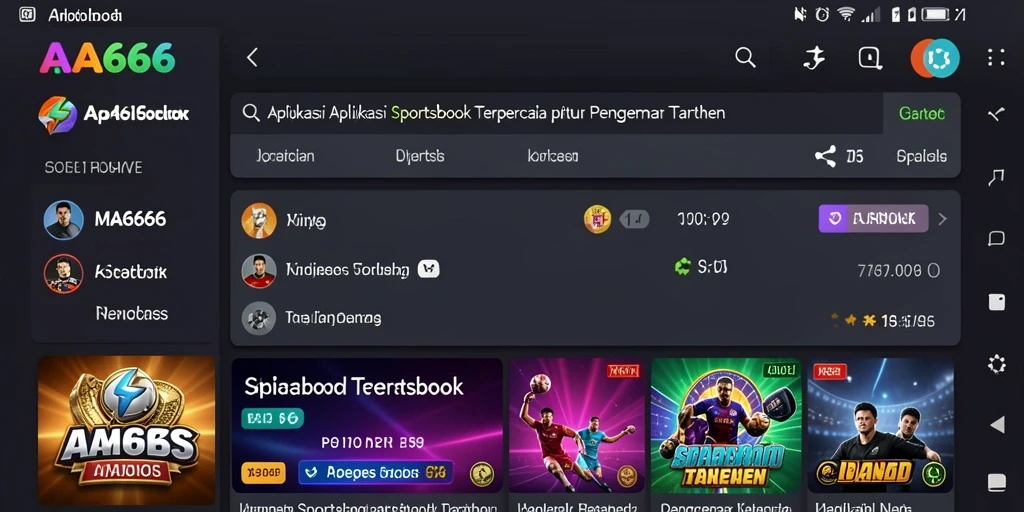Menampilkan gameplay menarik dari aplikasi Sportsbook AA666.