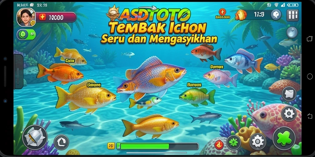 Tampilan gameplay seru Tembak Ikan di ASDTOTO.