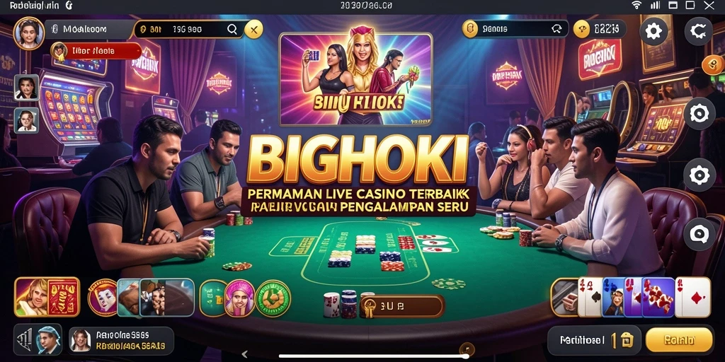 Tampilan menarik dari gameplay BIGHOKI Live Casino.