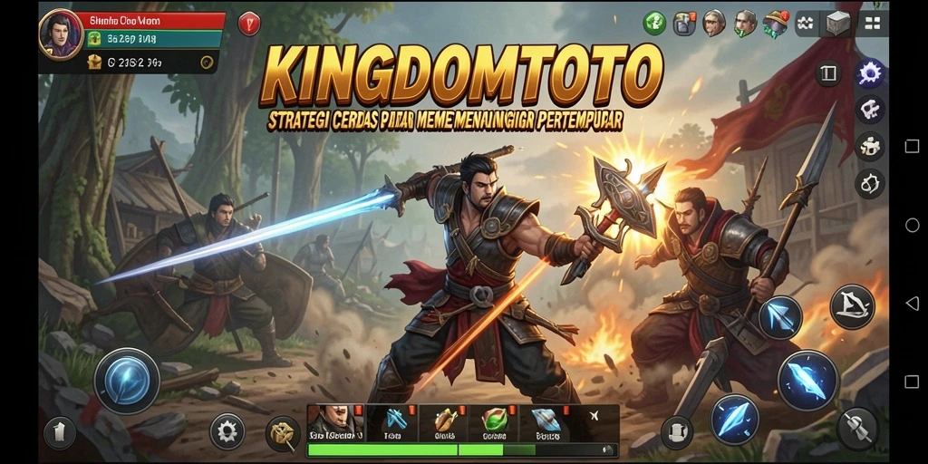 Tampilan gameplay mendebarkan dari KINGDOMTOTO dengan strategi pertempuran yang intens.