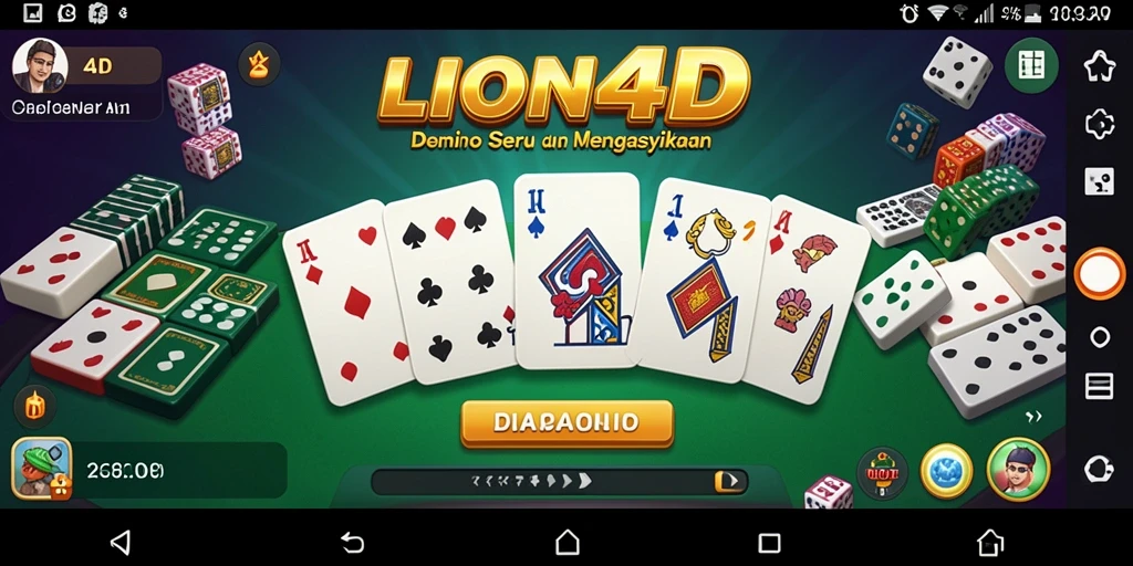 Tangkapan layar gameplay seru LION4D di dalam aplikasi Domino.