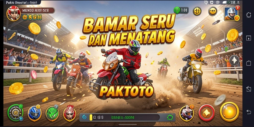 Screenshot dari gameplay balap seru di PAKTOTO.