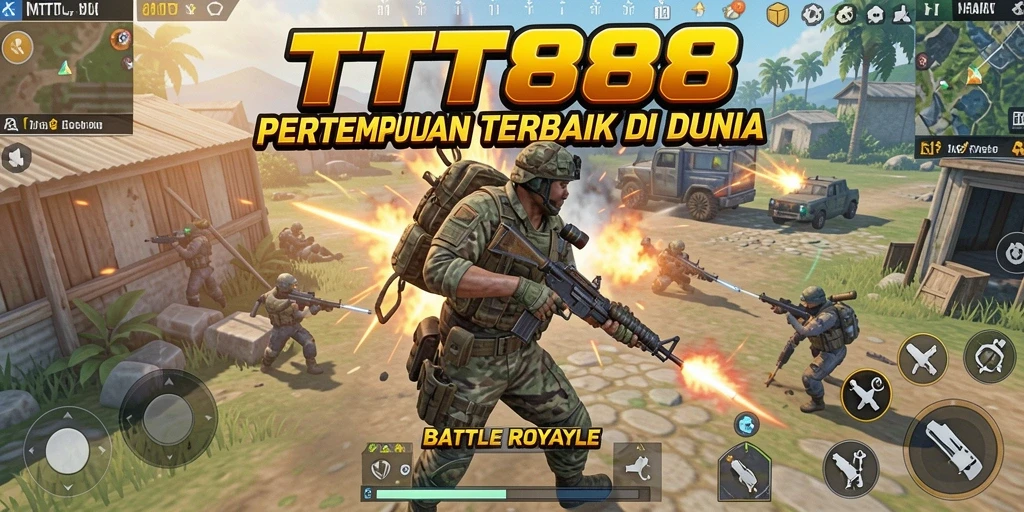 Tangkapan layar utama TTT888 menampilkan aksi pertempuran menarik.